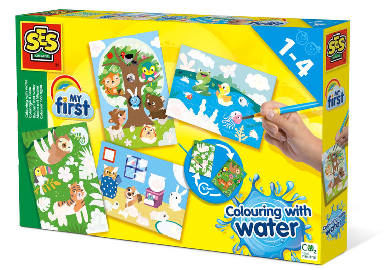 SES My First Colouring with Water- Hidden Animals (14456)