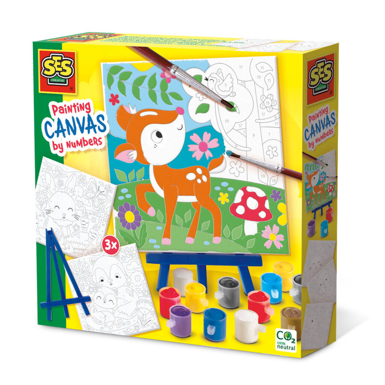 SES Painting Canvas by Numbers - Forest Animals (14786)