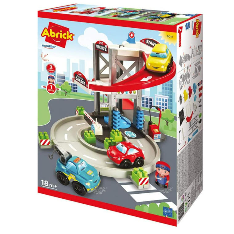 Abrick Garage Set with 3 Vehicles  (3011)