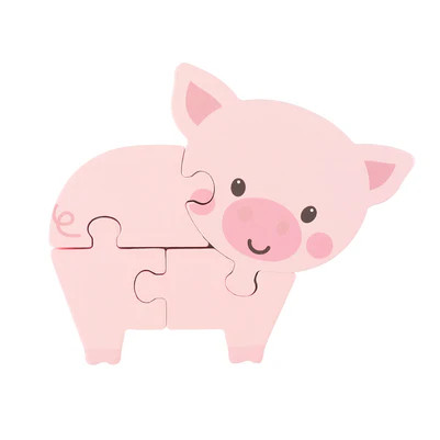Pig Wooden Puzzle
