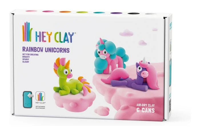 Hey Clay Rainbow Unicorns 6 Can Set (E73735)