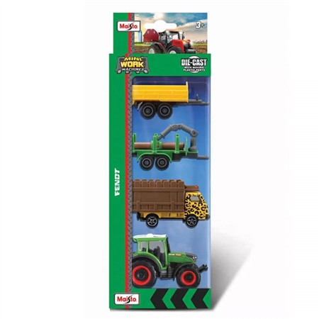 Maisto Mini Work Machines - Pack of 4 Tractors