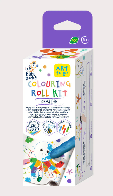Haku Yoka Mini Colouring Roll Kit Sealife