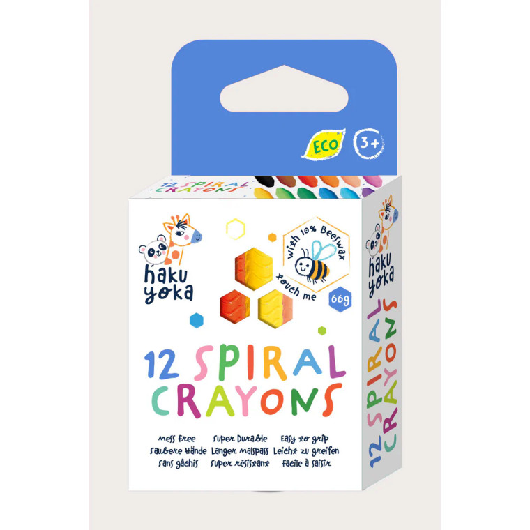 Haku Yoka Spiral Crayons - 12 Colours