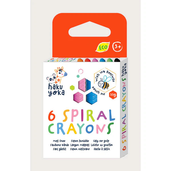 Haku Yoka Spiral Crayons 6 Colours