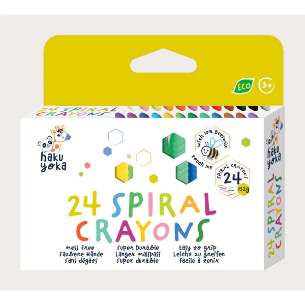 Haku Yoka Spiral Crayons - 24 Colours