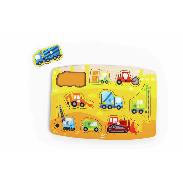 Wooden Construction Peg Puzzle (E1407)