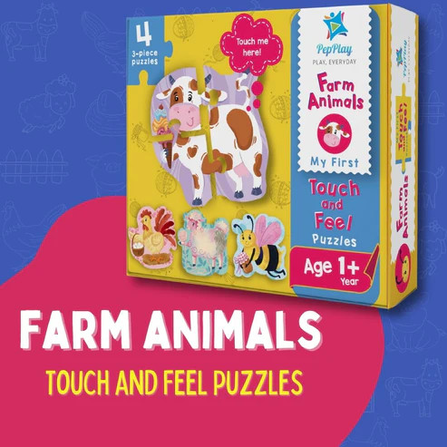 PepPlay Touch and Feel Puzzles- Farm Animals
