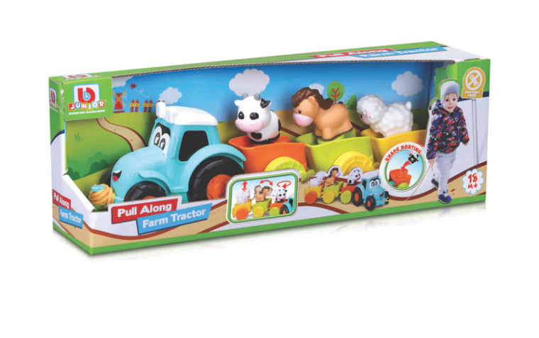 bBurago Junior Farm Tractor Pull Along