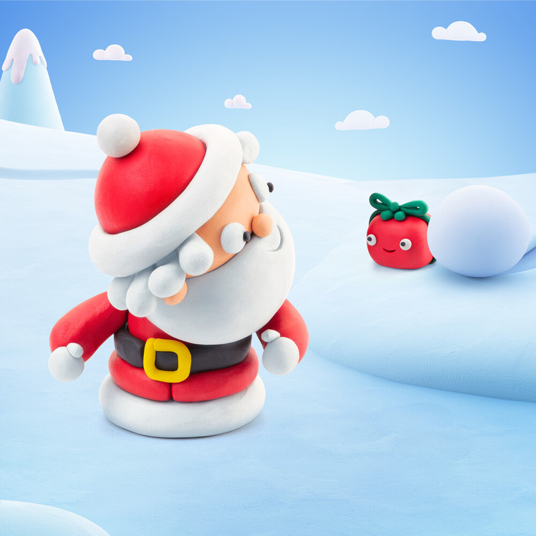 Hey Clay Winter Holidays- Santa