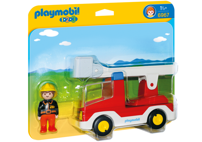 Playmobil 1.2.3 Ladder Unit Fire Truck (6967)
