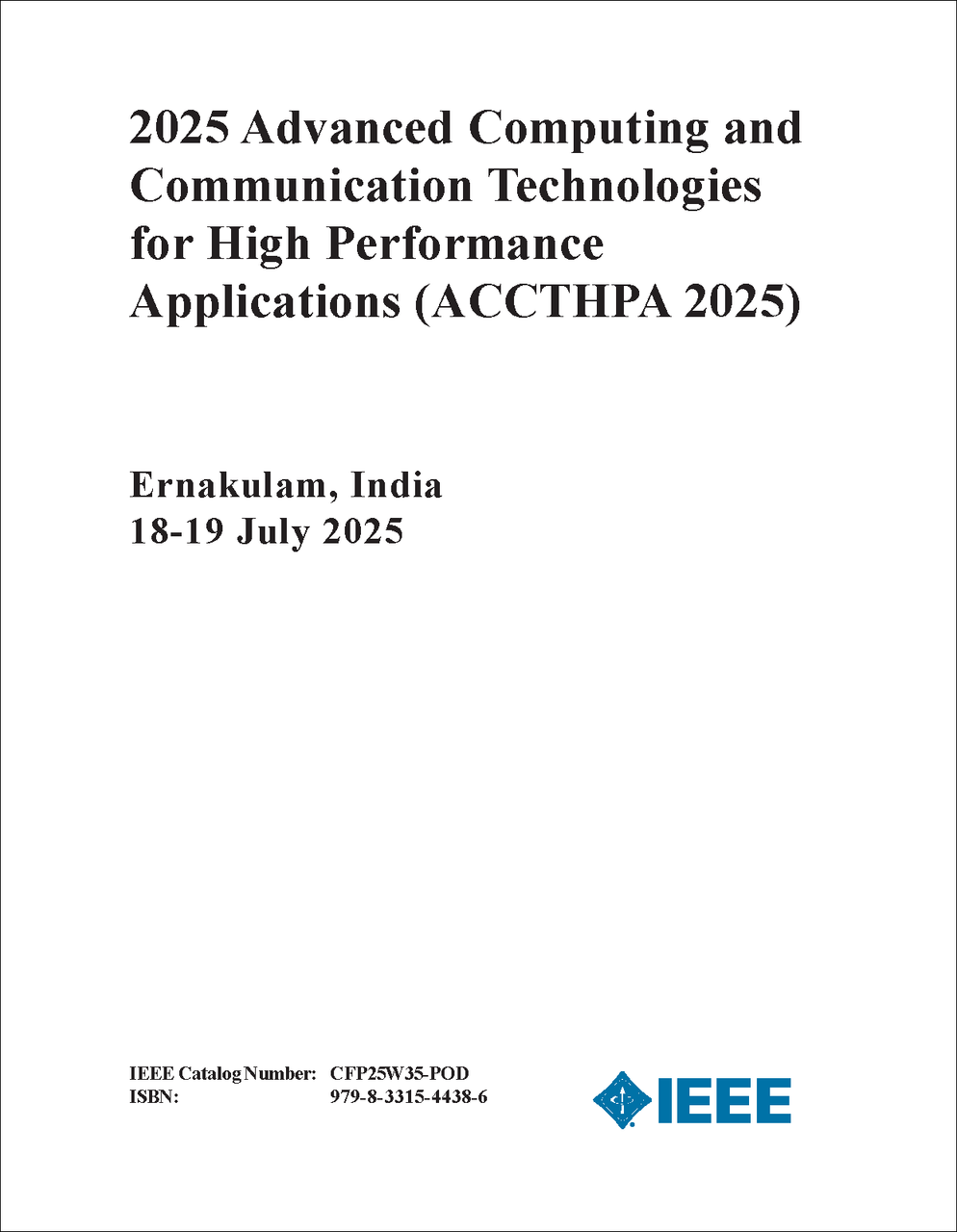 Advanced Computing and Communication Technologies for High Performance ...