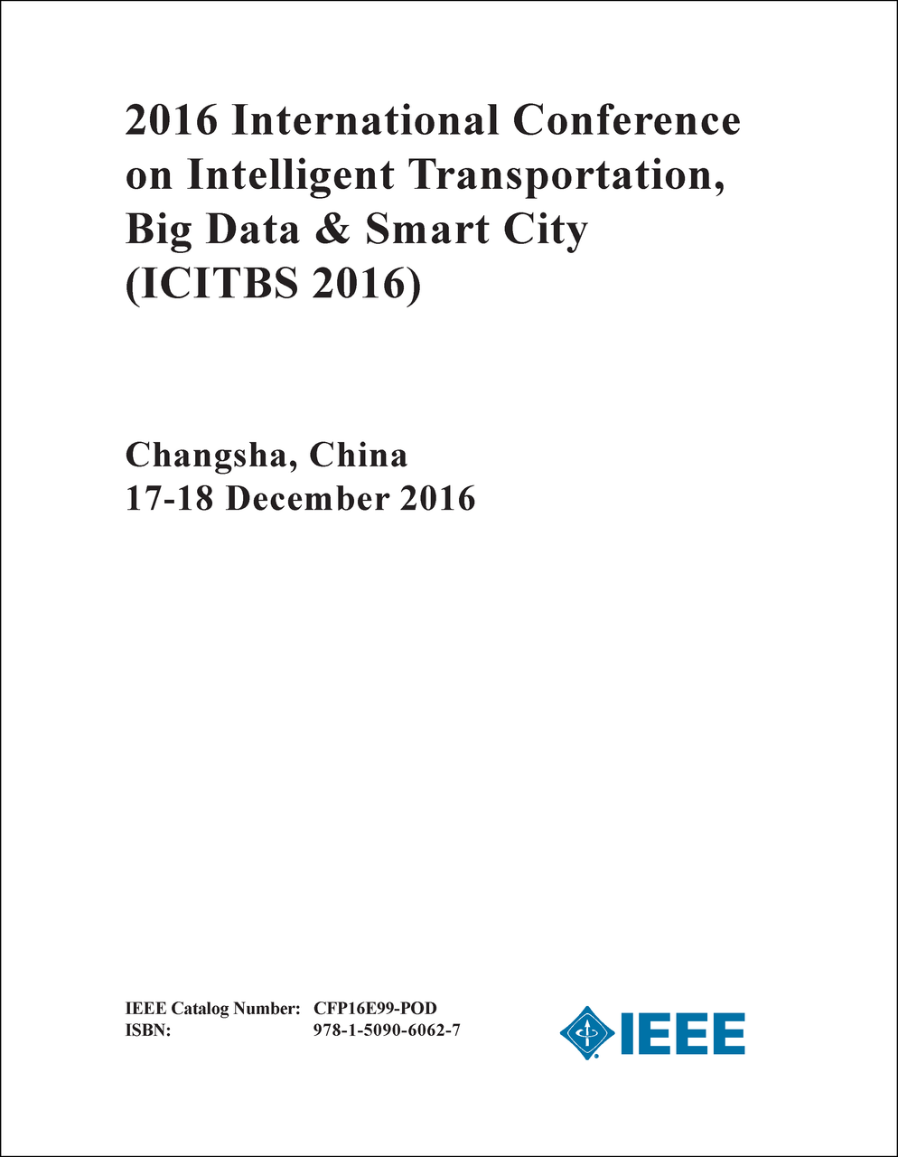 INTELLIGENT TRANSPORTATION, BIG DATA AND SMART CITY. INTERNATIONAL ...