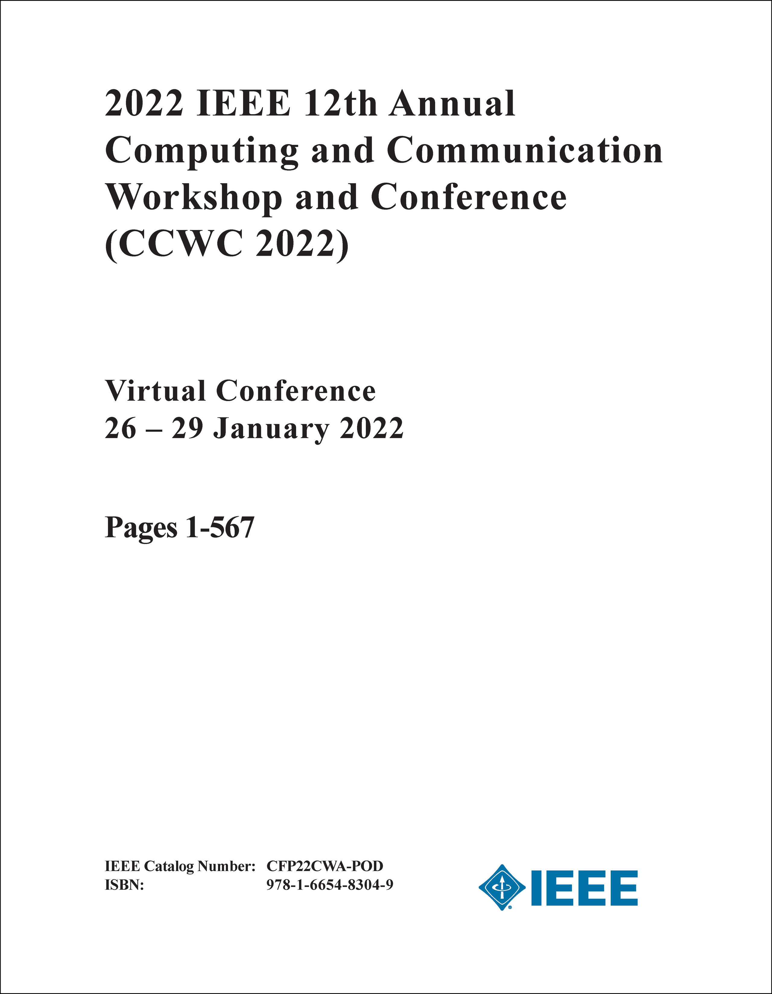 COMPUTING AND COMMUNICATION AND CONFERENCE. IEEE ANNUAL. 12TH