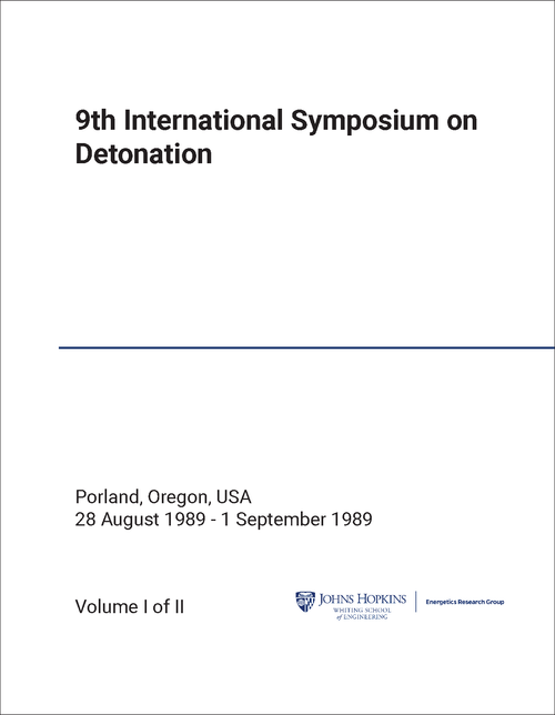 DETONATION. INTERNATIONAL SYMPOSIUM. 9TH 1989.