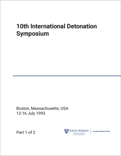 DETONATION SYMPOSIUM. INTERNATIONAL. 10TH 1993. (2 VOLS)