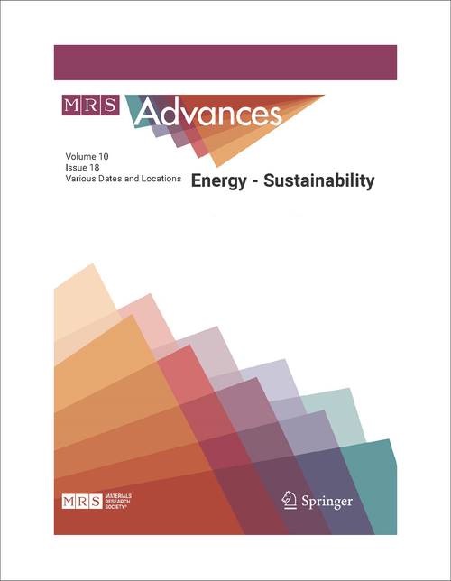 ENERGY - SUSTAINABILITY. MRS ADVANCES VOLUME 10, ISSUE 18