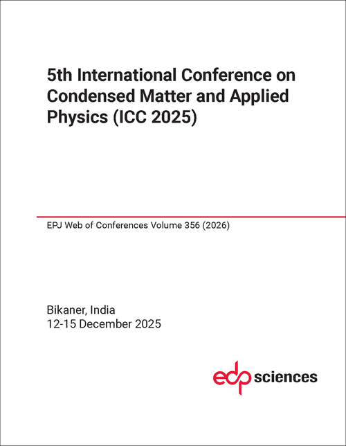CONDENSED MATTER AND APPLIED PHYSICS. INTERNATIONAL CONFERENCE. 5TH 2025. (ICC 2025)