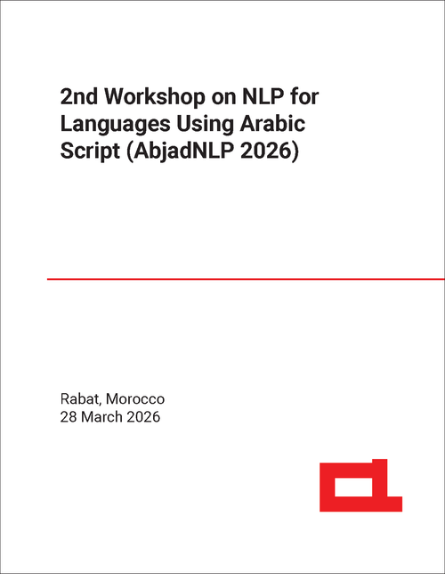 NLP FOR LANGUAGES USING ARABIC SCRIPT. WORKSHOP. 2ND 2026. (ABJADNLP 2026)