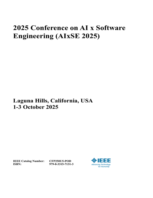 AI x Software Engineering (AIxSE), 2025 Conference on