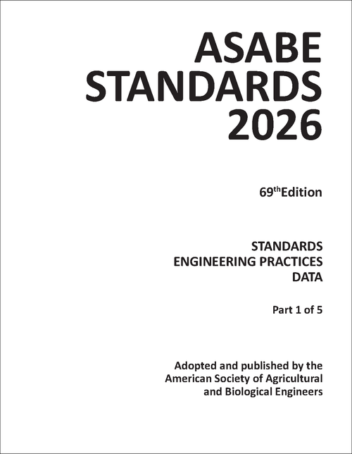 ASABE STANDARDS. 2026. (5 VOLS)