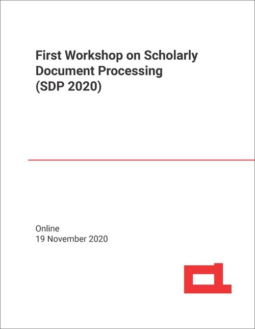 SCHOLARLY DOCUMENT PROCESSING. WORKSHOP. 1ST 2020. (SDP 2020)