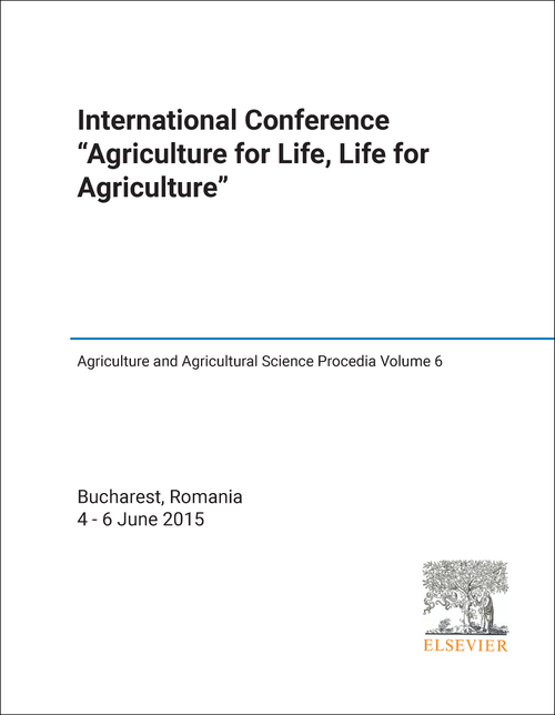 AGRICULTURE FOR LIFE, LIFE FOR AGRICULTURE. INTERNATIONAL CONFERENCE. 2015.