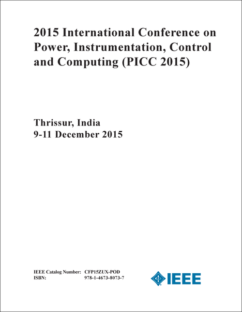 POWER, INSTRUMENTATION, CONTROL AND COMPUTING. INTERNATIONAL CONFERENCE. 2015. (PICC 2015)