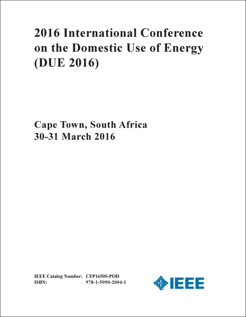 DOMESTIC USE OF ENERGY. INTERNATIONAL CONFERENCE. 2016. (DUE 2016)
