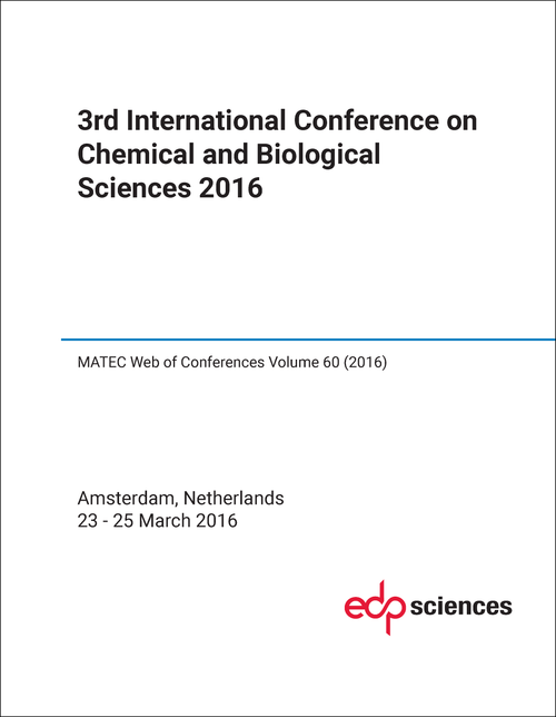 CHEMICAL AND BIOLOGICAL SCIENCES. INTERNATIONAL CONFERENCE. 3RD 2016.