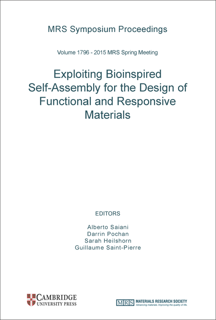 EXPLOITING BIOINSPIRED SELF-ASSEMBLY FOR THE DESIGN OF FUNCTIONAL AND RESPONSIVE  MATERIALS. (SYMPOSIUM JJ AT THE 2015 MRS SPRING MEETING AND EXHIBIT)
