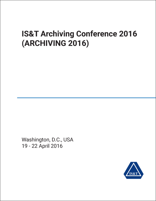 ARCHIVING CONFERENCE. IS&T. 2016. (ARCHIVING 2016)