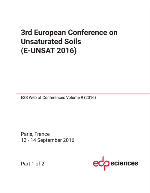 UNSATURATED SOILS. EUROPEAN CONFERENCE. 3RD 2016. (E-UNSAT 2016) (2 VOLS)