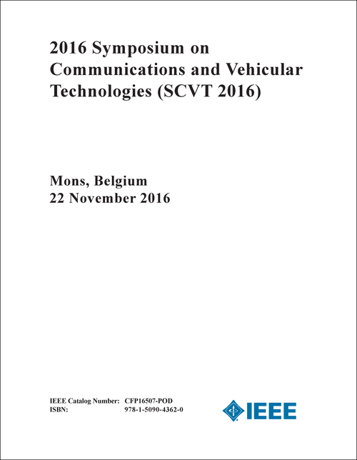 COMMUNICATIONS AND VEHICULAR TECHNOLOGIES. SYMPOSIUM. 2016. (SCVT 2016)