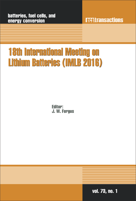 LITHIUM BATTERIES. INTERNATIONAL MEETING. 18TH 2016. (IMLB 2016)