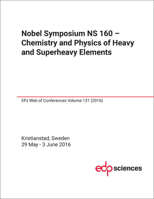 NOBEL SYMPOSIUM NS 160 - CHEMISTRY AND PHYSICS OF HEAVY AND SUPERHEAVY ELEMENTS. 2016.