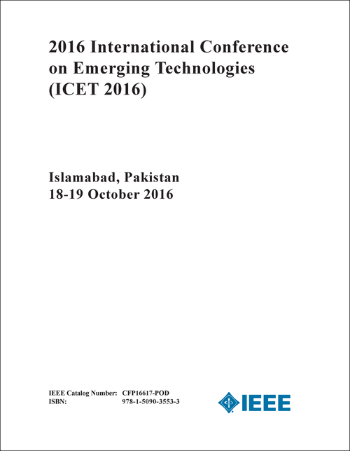 EMERGING TECHNOLOGIES. INTERNATIONAL CONFERENCE. 2016. (ICET 2016)