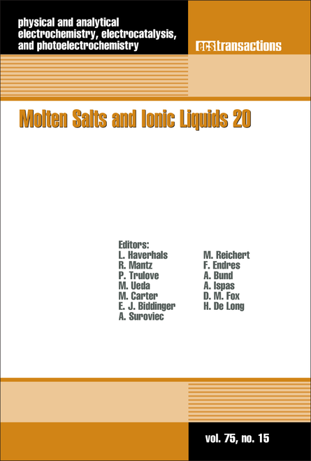 MOLTEN SALTS AND IONIC LIQUIDS 20. (PRiME 2016)