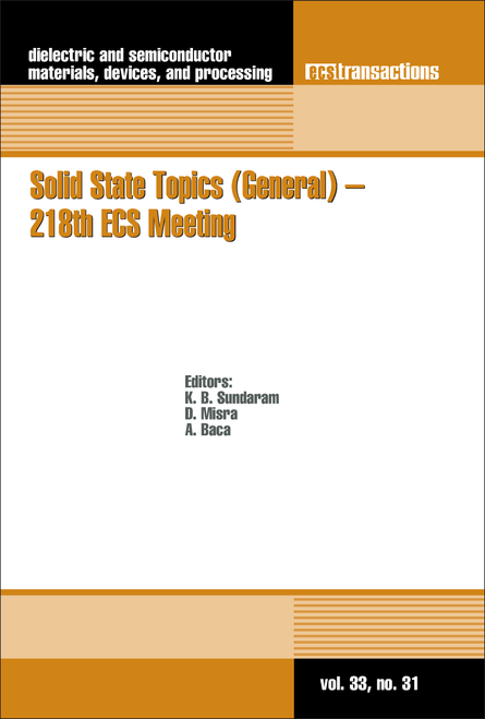 SOLID STATE TOPICS (GENERAL) - 218TH ECS MEETING.