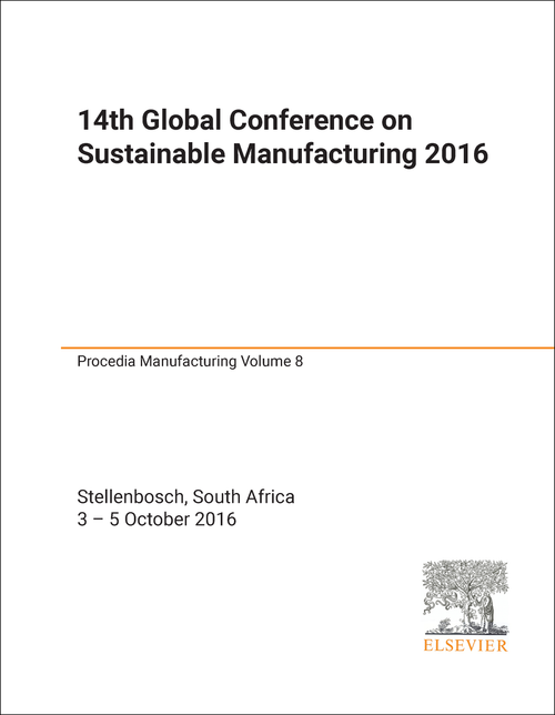 SUSTAINABLE MANUFACTURING. GLOBAL CONFERENCE. 14TH 2016.