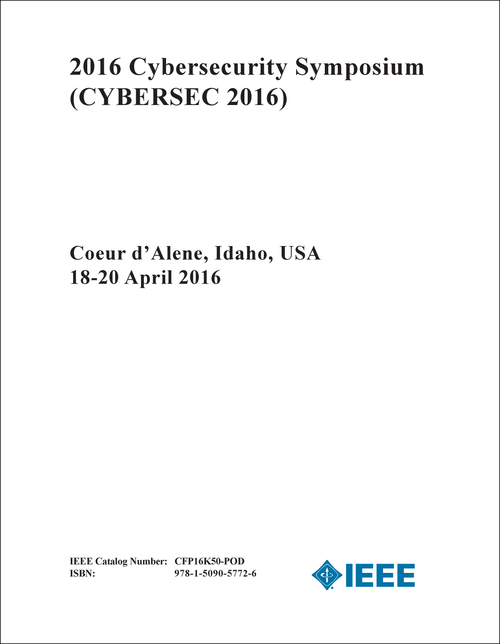 CYBERSECURITY SYMPOSIUM. 2016. (CYBERSEC 2016)
