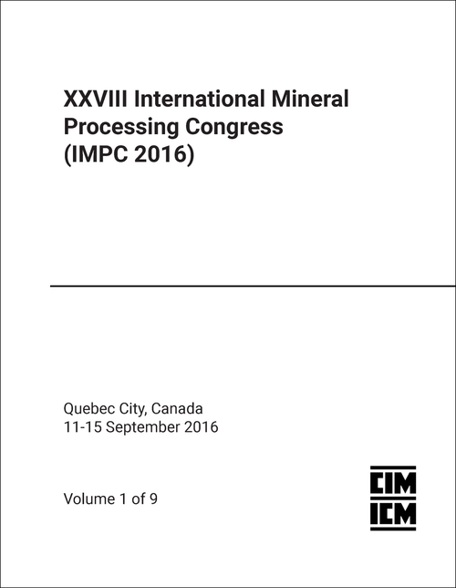 MINERAL PROCESSING CONGRESS. INTERNATIONAL. 28TH 2016. (IMPC 2016) (9 VOLS)