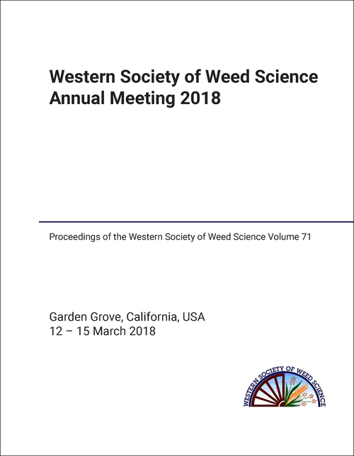 WESTERN SOCIETY OF WEED SCIENCE ANNUAL MEETING. 2018.