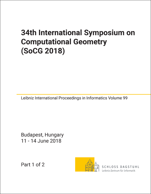 COMPUTATIONAL GEOMETRY. INTERNATIONAL SYMPOSIUM. 34TH 2018. (SOCG 2018) (2 VOLS)