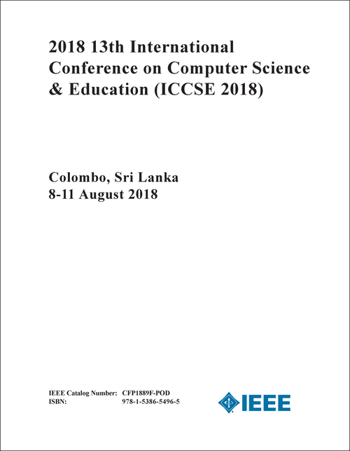 COMPUTER SCIENCE AND EDUCATION. INTERNATIONAL CONFERENCE. 13TH 2018. (ICCSE 2018)