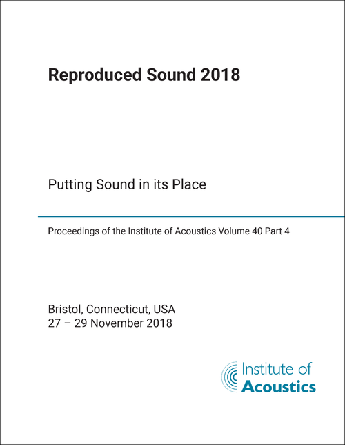 REPRODUCED SOUND. CONFERENCE. 2018.
