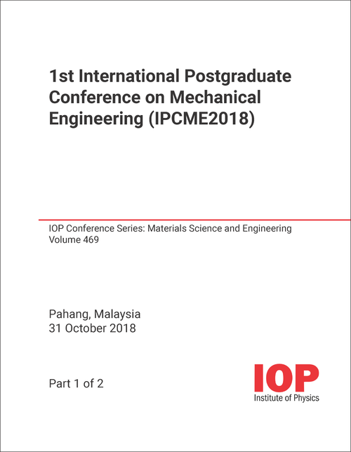 MECHANICAL ENGINEERING. INTERNATIONAL POSTGRADUATE CONFERENCE. 1ST 2018. (IPCME2018) (2 PARTS)