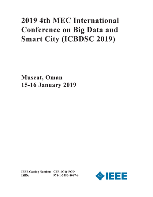 BIG DATA AND SMART CITY. MEC INTERNATIONAL CONFERENCE. 4TH 2019. (ICBDSC 2019)