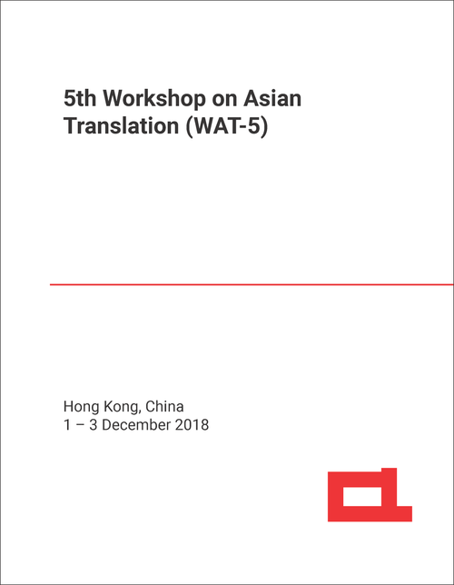 ASIAN TRANSLATION. WORKSHOP. 5TH 2018. (WAT-5)