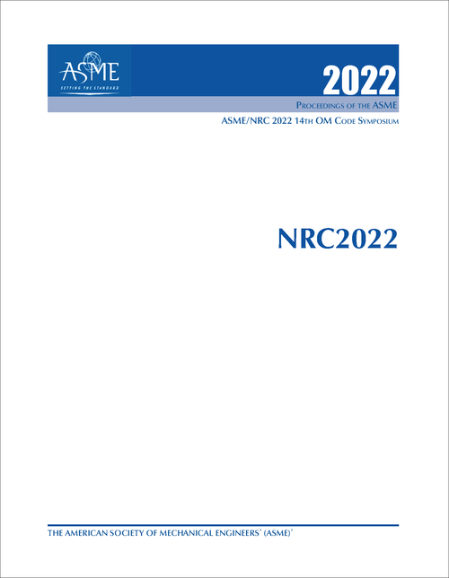 OM CODE SYMPOSIUM. ASME/NRC. 14TH 2022. (NRC2022)